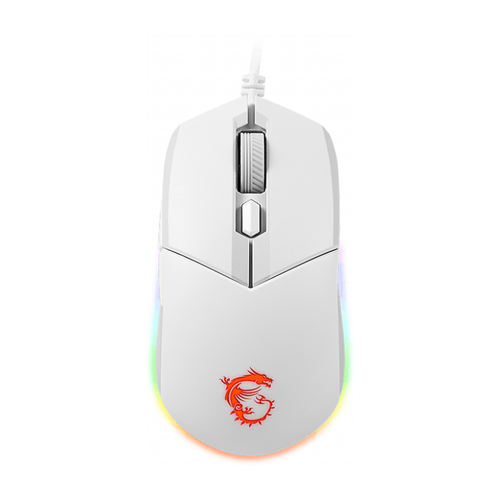 Mouse Gaming MSI Clutch GM11, iluminare RGB, 5000 DPI, USB (Alb) 