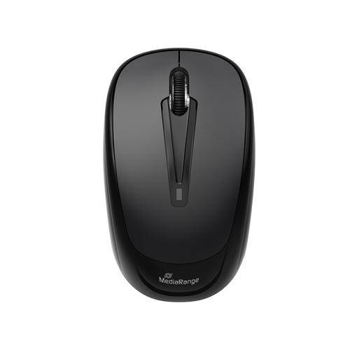 Mouse optic MediaRange, Wireless, 3 butoane, Negru