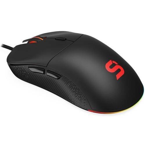 Mouse SPC Gear GEM Plus, Iluminare RGB, Senzor PixArt PMW3370, Negru