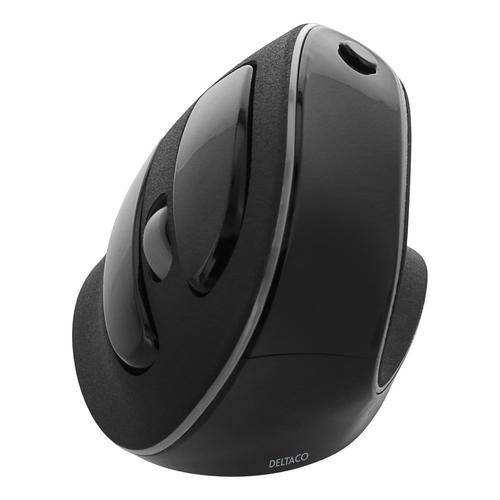 Mouse vertical ergonomic wireless DELTACO OFFICE, 2400 DPI, 6 butoane, receptor USB Nano de 2,4 GHz (Negru)