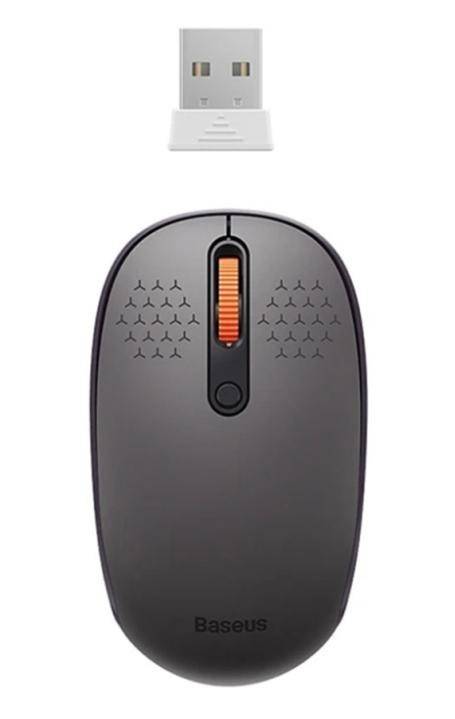 Mouse Wireless Baseus F01B Tri-Mode, 1600 DPI, Bluetooth / Wi-Fi (Gri) 