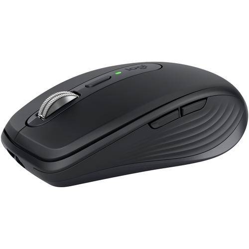 Mouse wireless Logitech MX Anywhere 3S, 2.4GHz&Bluetooth, Silent, Scroll MagSpeed, Multidevice, USB-C, Negru