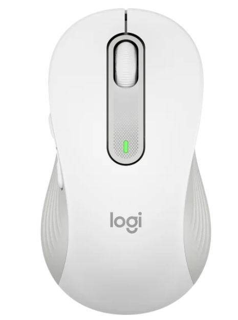 Mouse Wireless Logitech Signature M650 Left, USB, 4000 dpi, recomandat pentru mana stanga (Alb)