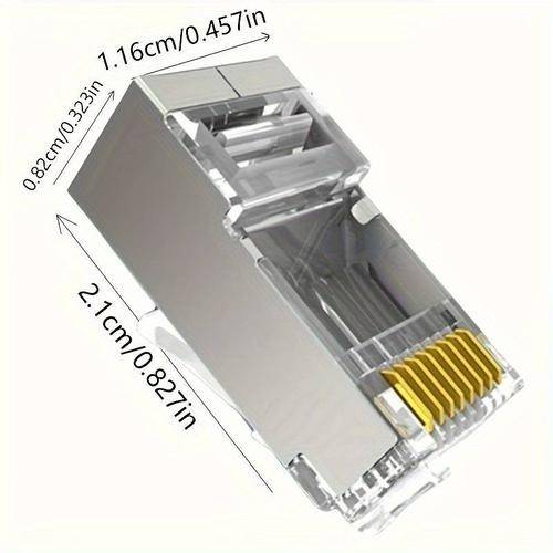 Mufa RJ45 FTP ecranata EMTEX, cat.6A, passthrough (100 buc)