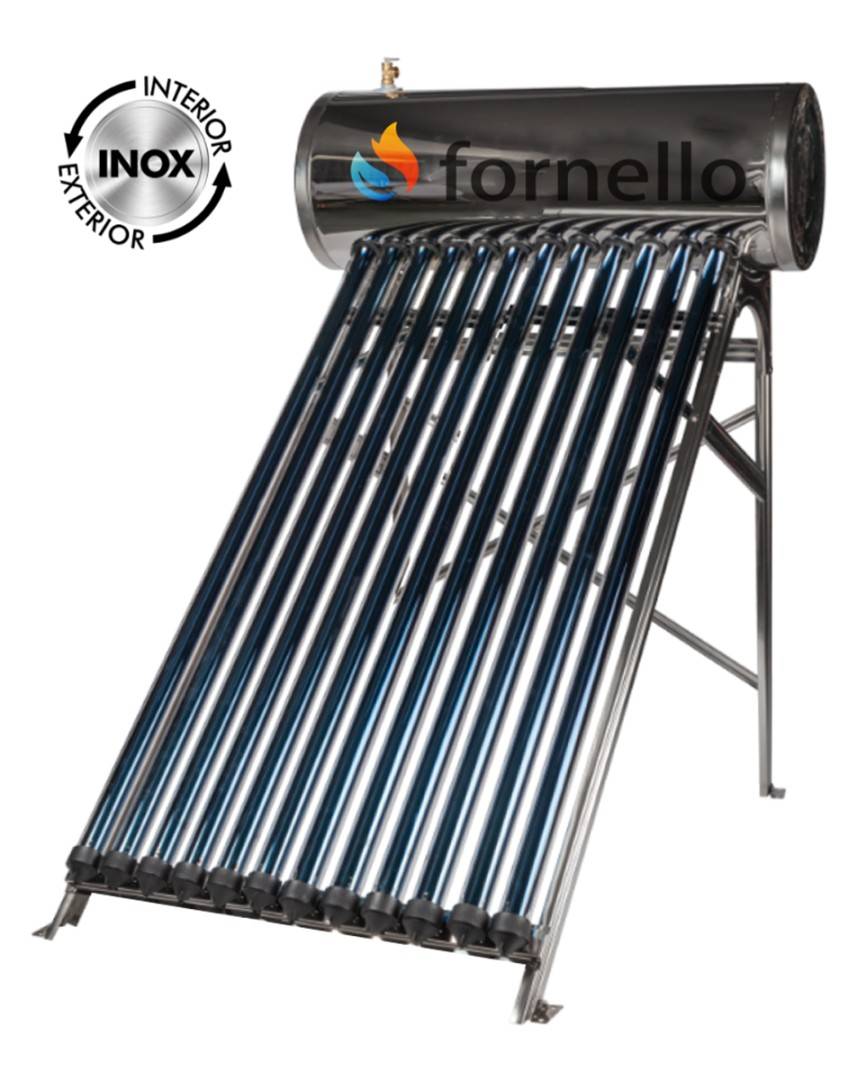 Panou solar presurizat compact FORNELLO SPP-470-H58/1800-12-c cu 12 tuburi vidate de tip heat pipe si boiler din inox de 109 litri