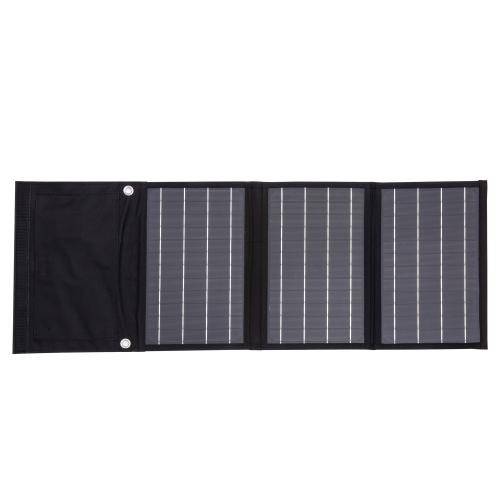 Panou solar Technaxx TX-207, 21W, pliabil, 2 x USB-A, dimensiune 81 x 29 x 3 cm, Negru