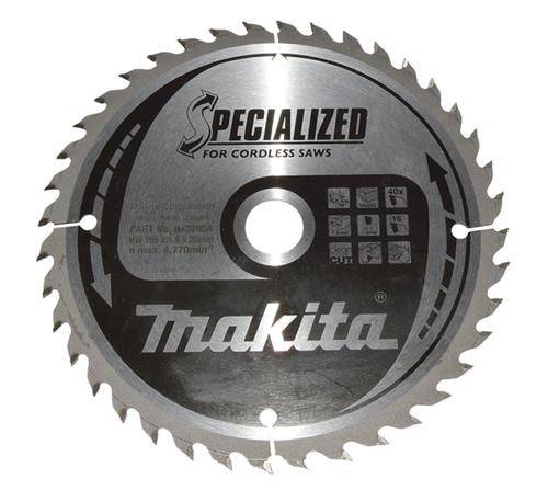 Panza fierastrau circular Makita B-32954, 165 x 20 mm, 40 dinti (Argintiu)