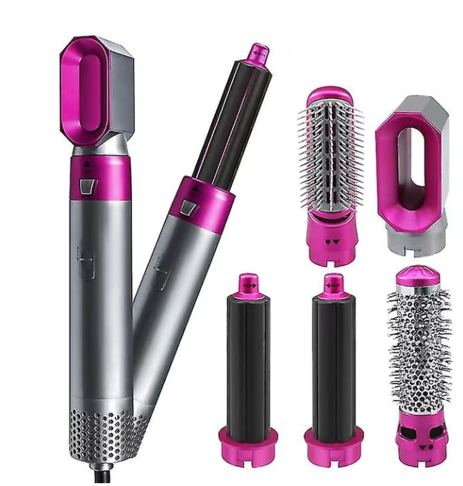 Perie de Par 5 in 1 Multifunctionala Hot Air Styler Multiple Accesorii incluse