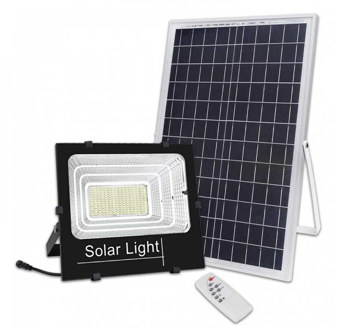 Proiector LED 200W cu panou solar si telecomanda HA