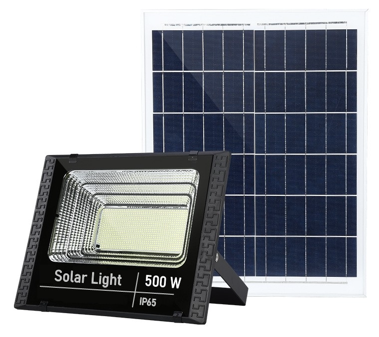 Proiector LED 500W cu panou solar si telecomanda 400 LED URI