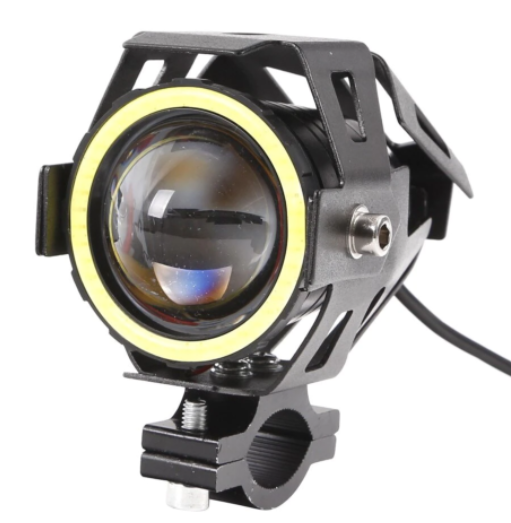 Proiector led U7 angel eyes, Moto, ATV, Off Road cu 2 faze si mod stroboscop 