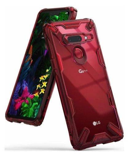 Protectie spate Ringke FUSION X pentru LG G8 ThinQ (Rosu) 