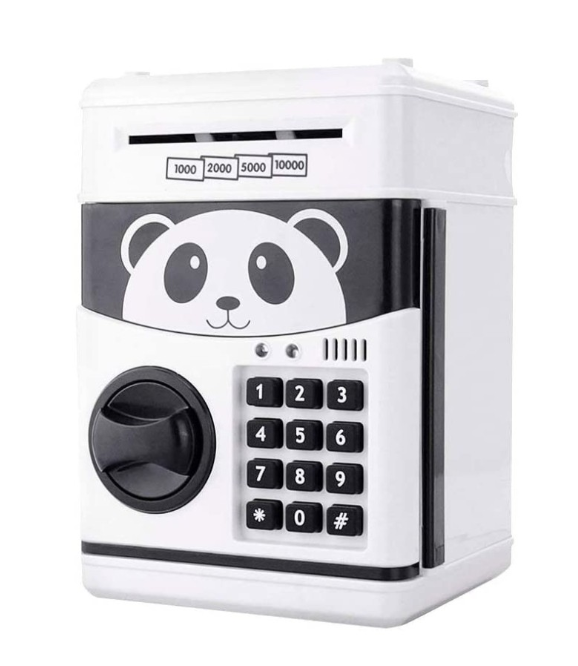 Pusculita PANDA pentru copii cu functie ATM cod pin si seif 