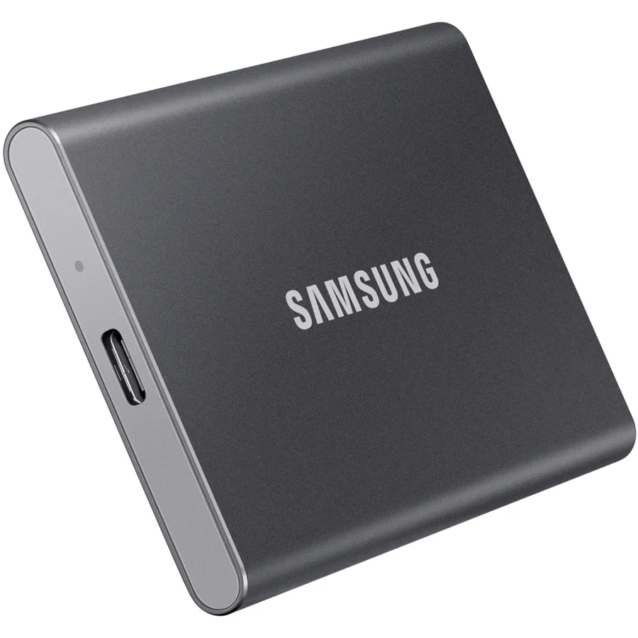 Samsung SSD extern Samsung T7 portabil, 1TB, USB 3.2, Titan Grey