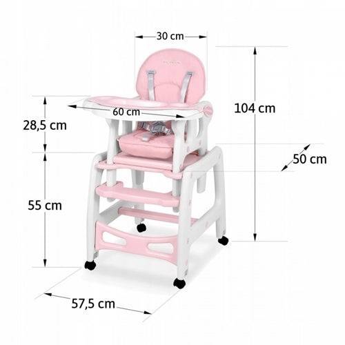 Scaun de Masa 5 in 1 Ricokids Sinco, Roz