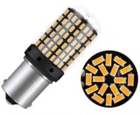 Set 2 Becuri LED Canbus 1156 Pozitie Portocaliu BA15S P21W 144 LED-uri