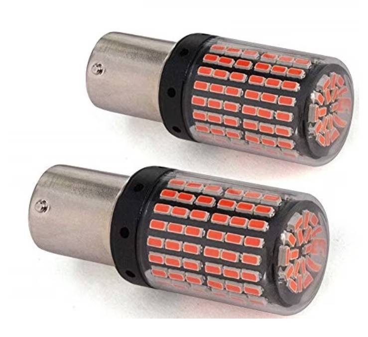 Set 2 Becuri LED Canbus 1156 Pozitie Rosu BA15S P21W 144 LED-uri