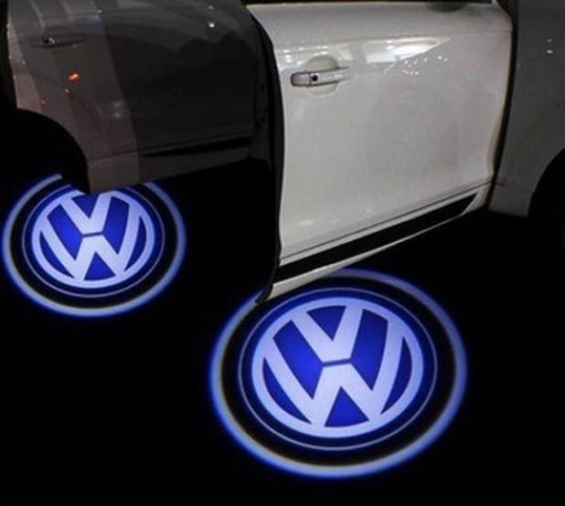 Set 2 Holograme LED cu LOGO VOLKSWAGEN pentru Portiere