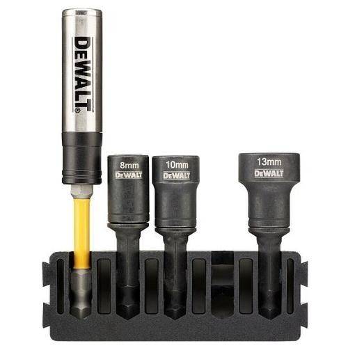 Set 3 capete de insurubat, DeWALT DT70827-QZ, 1/4inch, 8/10/13mm, Hex,