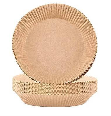 Set 50 hartii de copt ROTUNDE pentru friteuza Unica folosinta 16x4.5 cm Maro