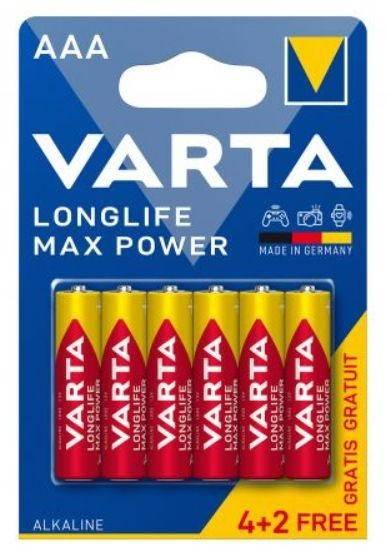 Set 6 baterii VARTA ALCALINA LR03 MAX POWER BL 