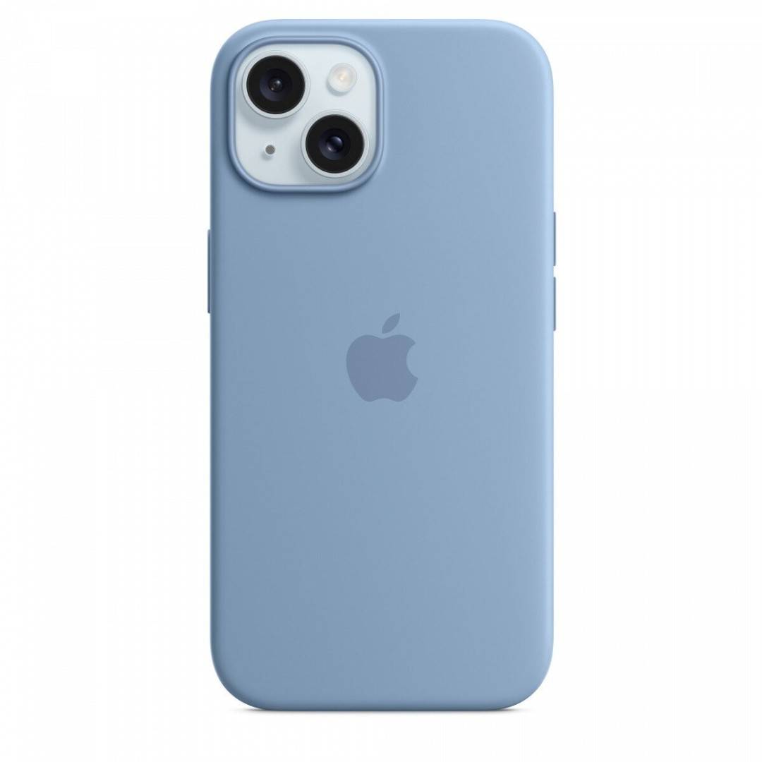 Silicone with MagSafe for iPhone 15 - winter blue