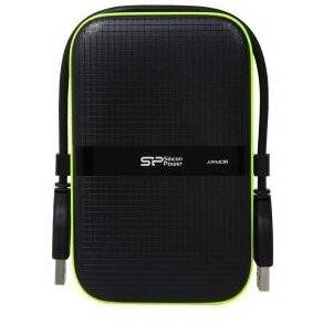 Silicon power Hard Disk portabil Silicon Power Armor A60 1TB, USB 3.0, 2.5 inch, Black-Green