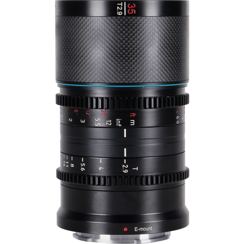 Sirui Anamorphic Lens Saturn 35mm T2.9 1.6x Carbon Fiber Full Frame RF-Mount (Natural Flare)