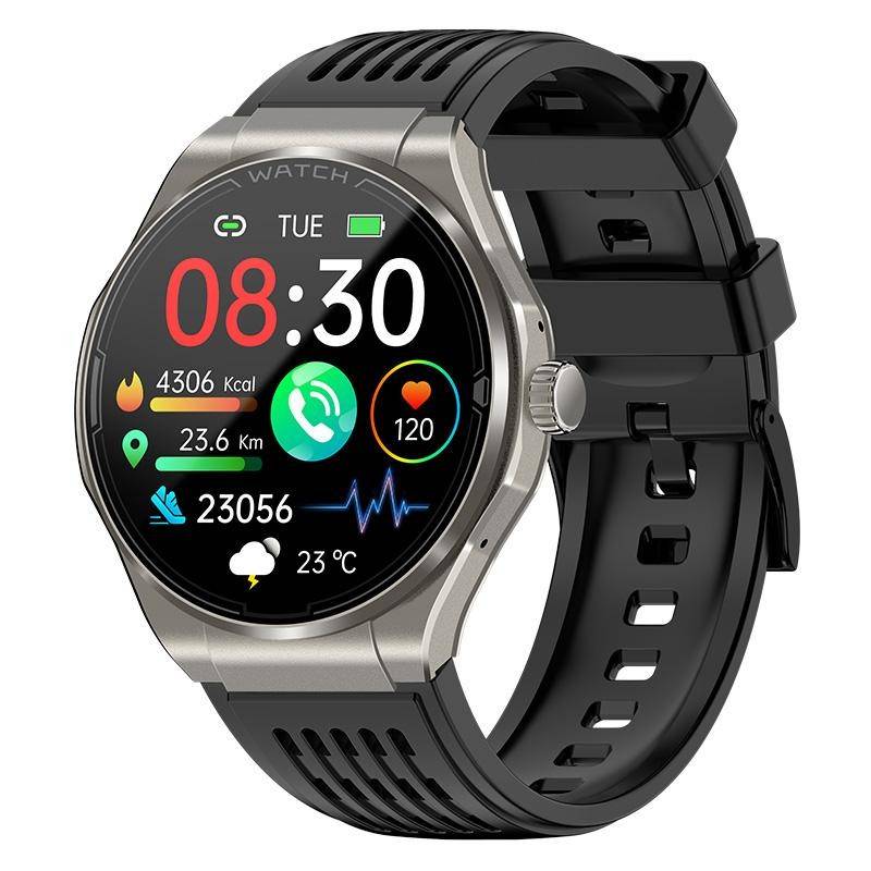 Smartwatch iSEN JA03 Silver, AMOLED 1.43HD, Asistenta vocala