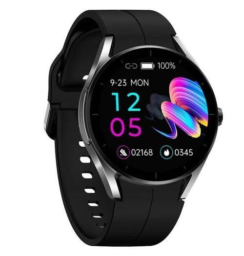 Smartwatch iSEN KS05, Display IPS HD 1.32inch, ECG, Ritm cardiac, Presiune sanguina, Glicemie, Oxigen, Bluetooth call, Waterproof IP67 (Negru)