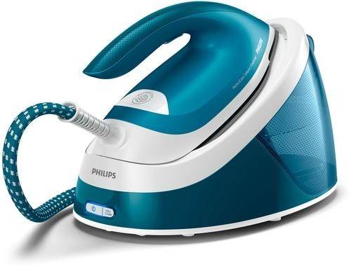 Statie de calcat Philips PerfectCare Compact Essential GC6815/20, 2400 W, Rezervor 1.3 l, Jet de abur 360 g/min, Debit abur 120 g/min (Alb/Albastru)