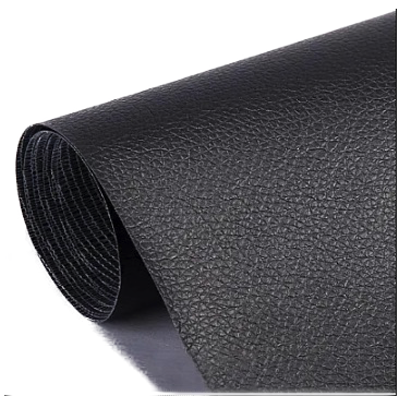 Sul autoadeziv din piele ecologica (imitatie piele) 0.75 x 2.5m NEGRU cu textura