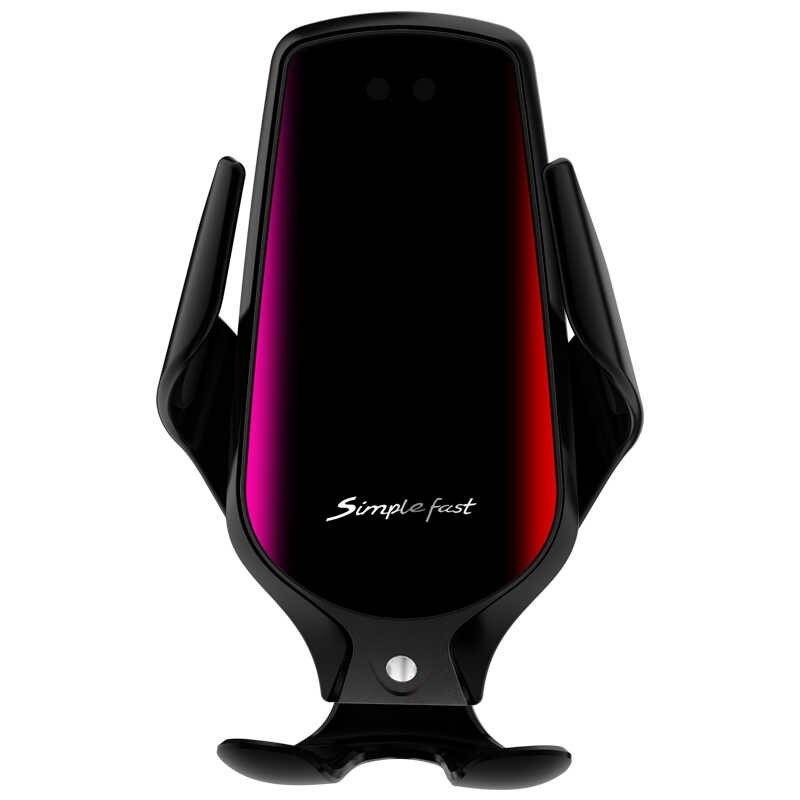 Suport Auto NEGRU R1 Senzor Incarcare Fast Charge Wireless 