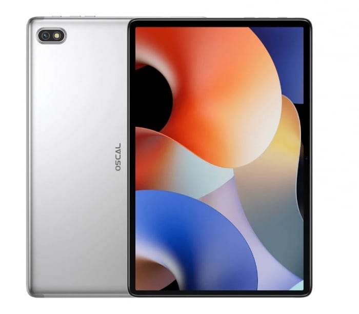 Tableta Oscal Pad 10 Moonlight Silver, 4G, IPS 10.1 FHD, 14GB RAM (8GB + 6GB extensibili), 128 GB ROM, Android 12, Octa-core UNISOC T606, 6580mAh, Dual SIM