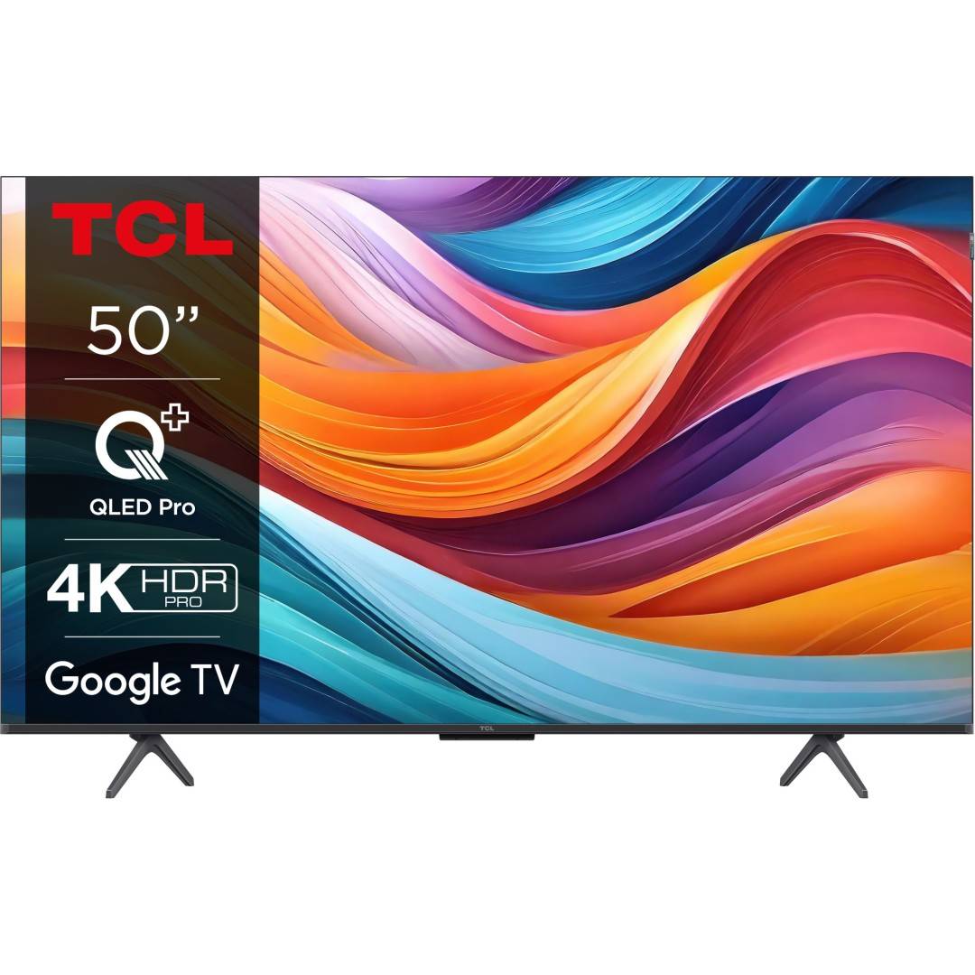 Televizor Smart TCL 50T7B, 126 cm, 4K UHD, QLED, HDR, Seria T7B, Clasa F