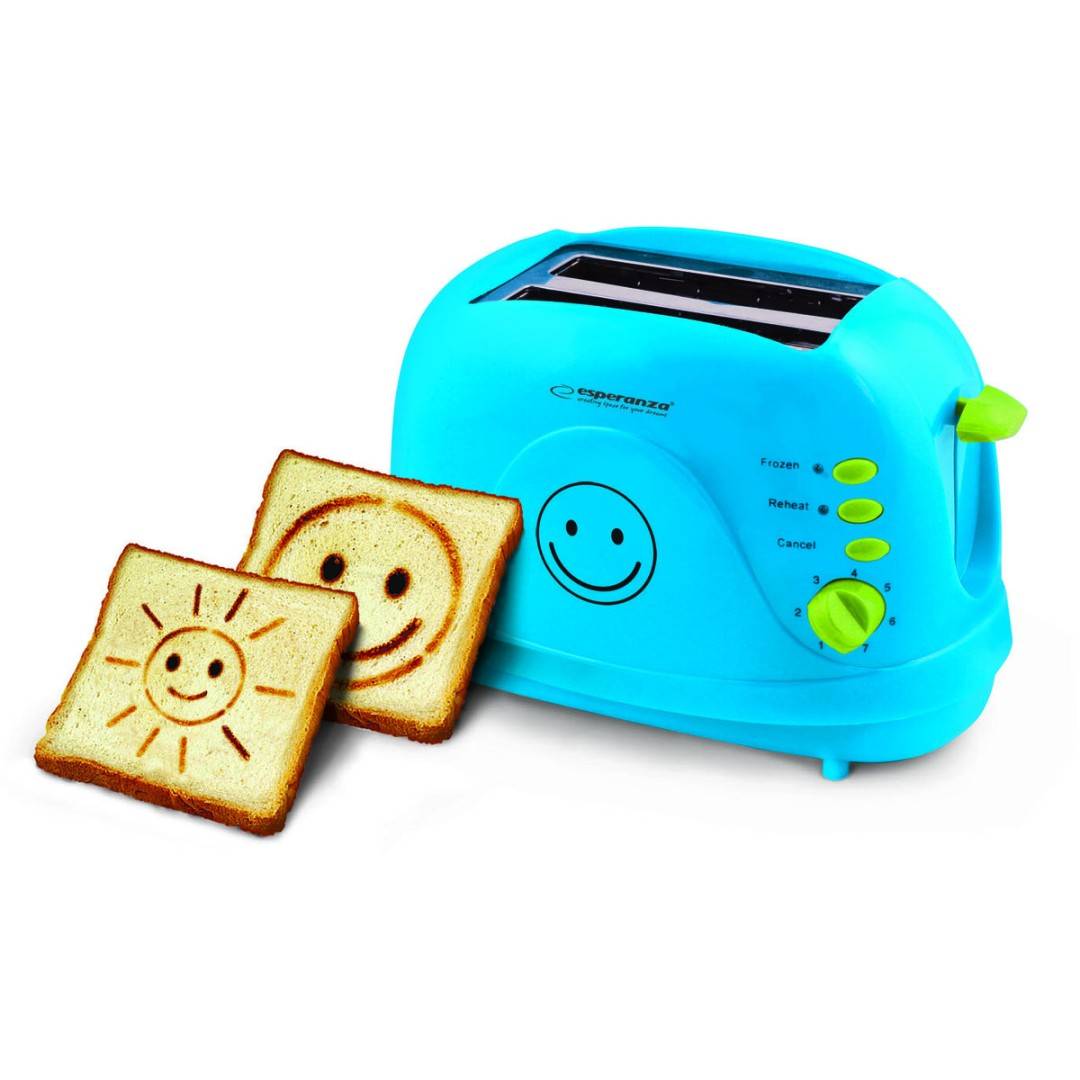 Toaster EKT003B, 750 W, Blue