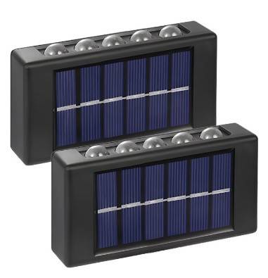 UB Set 2 Lampi Solare de Perete cu 5 led Iluminare Sus Jos