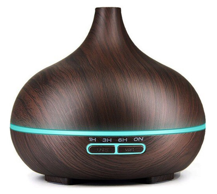 Umidificator de Aer 300ml LED DARK WOOD Difuzor 