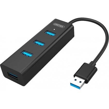 UNITEK Hub USB Unitek Y-3089, pasiv, 4 USB 3.0, 1x micro USB, Negru