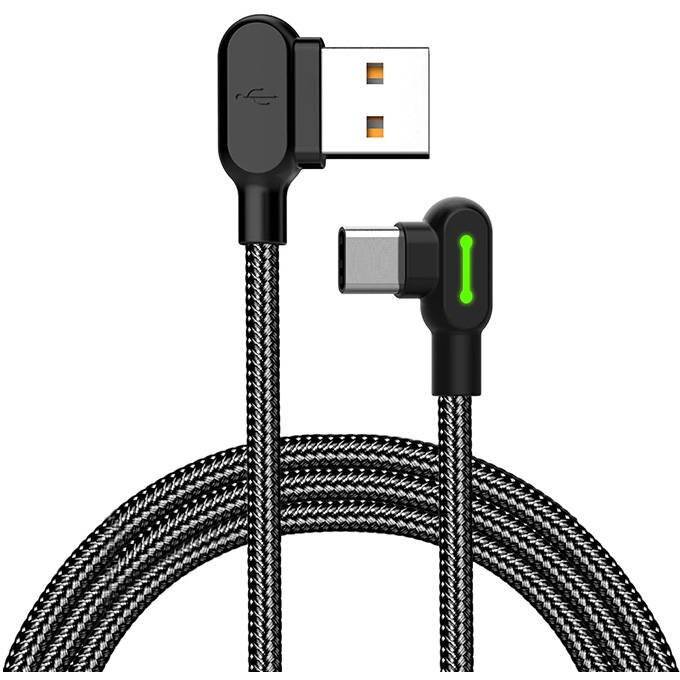 USB to USB-C CA-5280 LED, 0.5m Negru