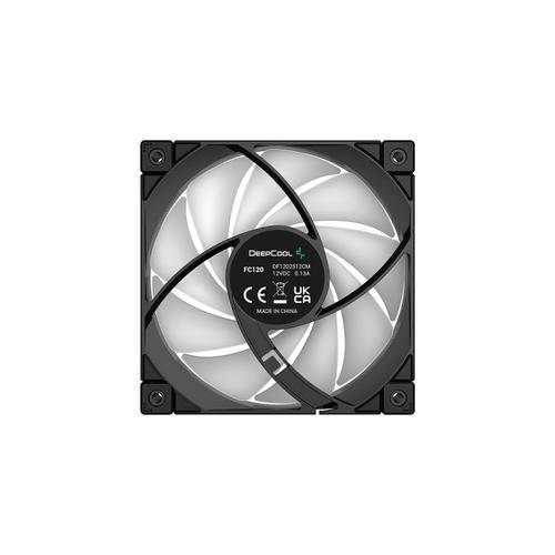 Ventilator DeepCool PC FC120, 120x120x25 mm, 1800rpm, control PWM, LED, 4-pin PWM, Negru