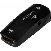 1x HDMI Female - 1x VGA Female + 1x Jack 3.5 mm Female, negru