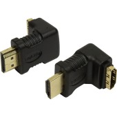 1x HDMI Male - 1x HDMI Female, conector 90 grade, negru