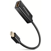 1x Mini DisplayPort v1.2 Male - 1x HDMI v1.4b Female, 15cm, negru