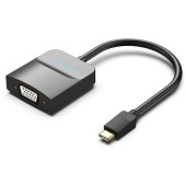 1x USB-C Male - 1x VGA Female, Converter, negru