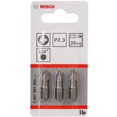 2607001562 - 3pcs PZ Screwdriver Bit PH3 XH 25mm