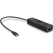 3 porturi, USB 3.1 + RJ-45, Black