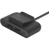 4 port USB Power Extend 2xUSB-C 2xA to 30W Blac