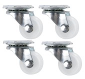 4 X Roti Albe MEDII 75mm Pivotante Albe ROTILE