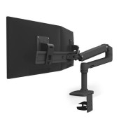 45-489-224 LX DESK DUAL DIRECT ARM/25IN MIS-D 10Y W MATTE BLACK